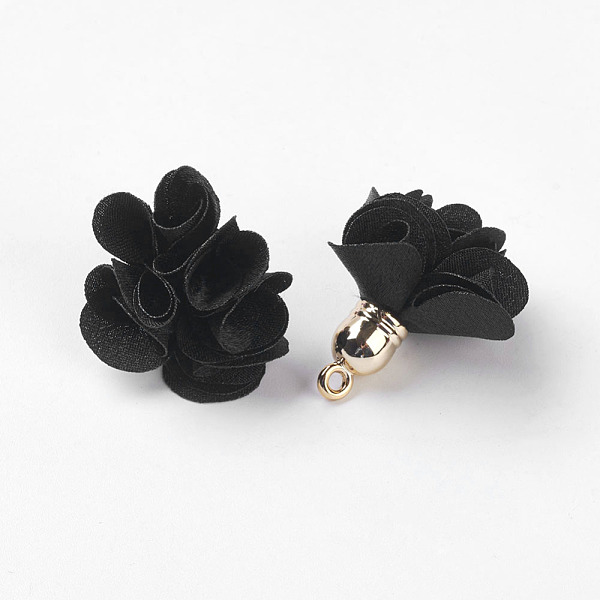 PandaHall Cloth Pendant Decorations, with Acrylic Findings, Flower, Black, 25~30x28~35mm, Hole: 2mm Cloth Flower Black
PandaHall Cloth Pendant Decorations, with Acrylic Findings, Flower, Black, 25~30x28~35mm, Hole: 2mm Cloth Flower Black