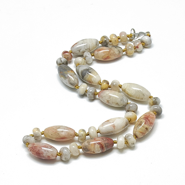 PandaHall Natural Crazy Agate Beaded Necklaces, with Alloy Lobster Clasps, 18.1 inch~18.5 inch(46~47cm), Oval: 20x10mm Natural Agate
PandaHall Natural Crazy Agate Beaded Necklaces, with Alloy Lobster Clasps, 18.1 inch~18.5 inch(46~47cm), Oval: 20x10mm Natural Agate