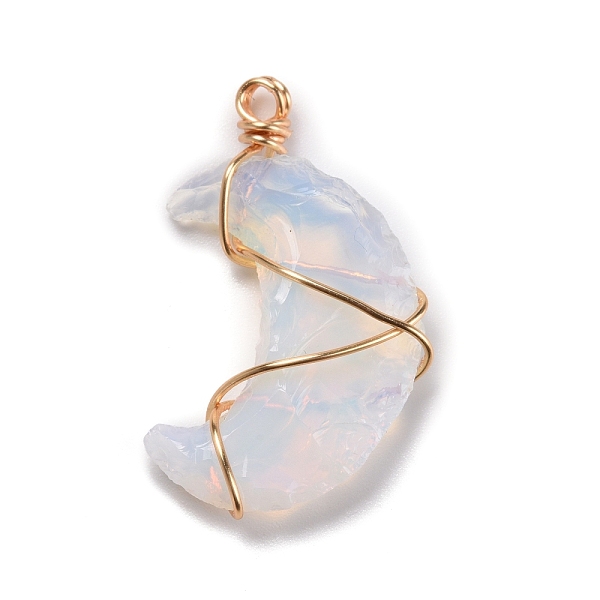 PandaHall Opalite Pendant, with Real 18K Gold Plated Eco-Friendly Copper Wire Copper Beading Wire Findings, Moon, 38.5x30x8mm, Hole: 4mm...
PandaHall Opalite Pendant, with Real 18K Gold Plated Eco-Friendly Copper Wire Copper Beading Wire Findings, Moon, 38.5x30x8mm, Hole: 4mm...