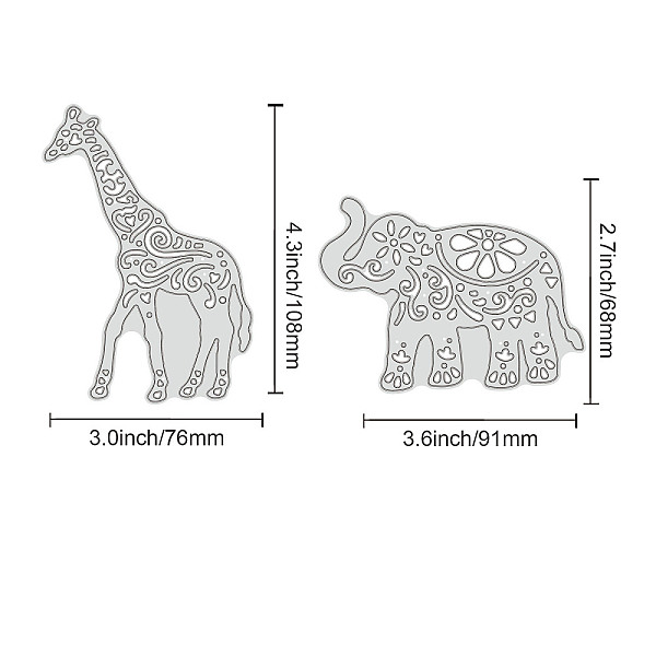 PandaHall GLOBLELAND 2Pcs 2 Style Carbon Steel Cutting Dies Stencils, for DIY Scrapbooking/Photo Album, Decorative Embossing DIY Paper Card...
PandaHall GLOBLELAND 2Pcs 2 Style Carbon Steel Cutting Dies Stencils, for DIY Scrapbooking/Photo Album, Decorative Embossing DIY Paper Card...