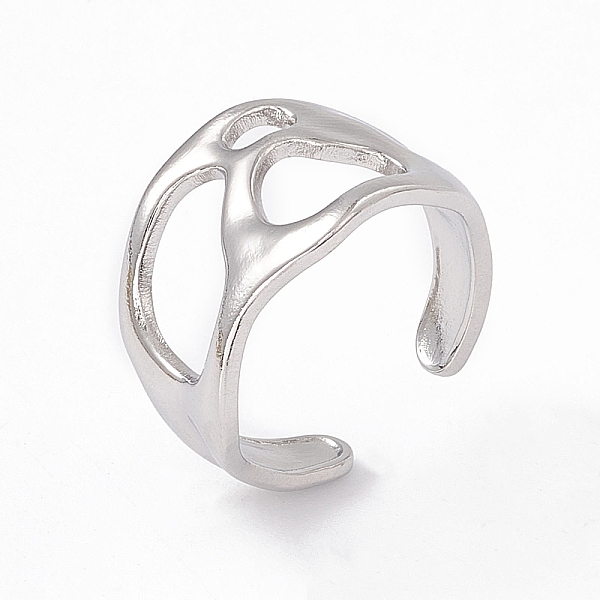 PandaHall 304 Stainless Steel Wide Hollow Open Cuff Ring for Women, Stainless Steel Color, US Size 7(17.3mm) 304 Stainless Steel
PandaHall 304 Stainless Steel Wide Hollow Open Cuff Ring for Women, Stainless Steel Color, US Size 7(17.3mm) 304 Stainless Steel