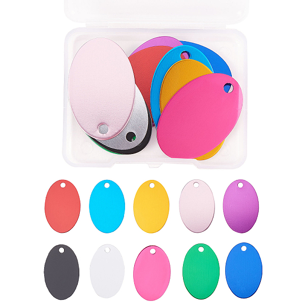 PandaHall Pet Aluminium Pendants, Stamping Blank Tag, Oval, Mixed Color, 38x25x1mm, Hole: 3.5mm, 1pc/color, 10 colors, 10pcs/box, Aluminum..., Multicolor
PandaHall Pet Aluminium Pendants, Stamping Blank Tag, Oval, Mixed Color, 38x25x1mm, Hole: 3.5mm, 1pc/color, 10 colors, 10pcs/box, Aluminum..., Multicolor