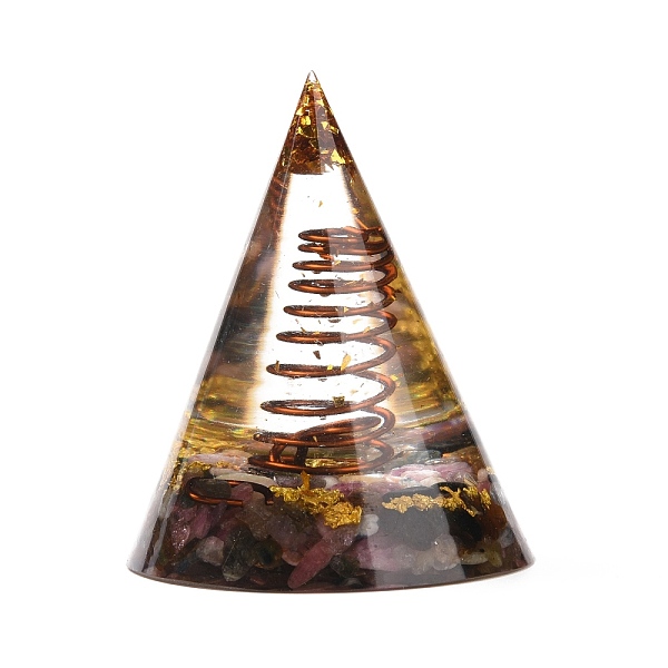 PandaHall Orgonite Cone, Resin Pointed Home Display Decorations, with Natural Tourmaline and Metal Findings, 50x60mm Tourmaline Cone Purple
PandaHall Orgonite Cone, Resin Pointed Home Display Decorations, with Natural Tourmaline and Metal Findings, 50x60mm Tourmaline Cone Purple