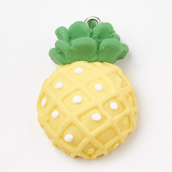 PandaHall Handmade Polymer Clay Pendants, with Iron Findings, Pineapple, Platinum, Yellow, 34x23x12mm, Hole: 2mm Polymer Clay Fruit Yellow
PandaHall Handmade Polymer Clay Pendants, with Iron Findings, Pineapple, Platinum, Yellow, 34x23x12mm, Hole: 2mm Polymer Clay Fruit Yellow