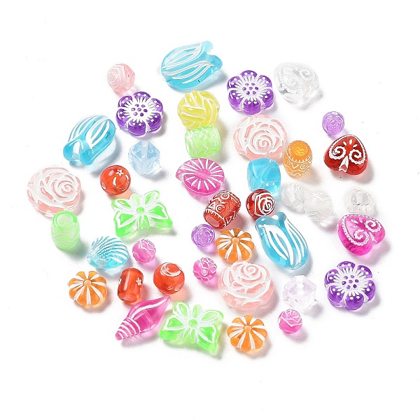 PandaHall Plating Acrylic Beads, White Enlaced, Mixed Shape, Mixed Color, 6~16x6~14.5x4~11mm, Hole: 1.2~2mm, about 35~50pcs/set Acrylic..., Multicolor
PandaHall Plating Acrylic Beads, White Enlaced, Mixed Shape, Mixed Color, 6~16x6~14.5x4~11mm, Hole: 1.2~2mm, about 35~50pcs/set Acrylic..., Multicolor