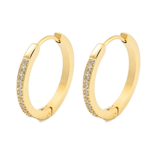 PandaHall Ion Plating(IP) 304 Stainless Steel Micro Pave Clear Cubic Zirconia Huggie Hoop Earrings, with 316 Stainless Steel Pins, Golden...
PandaHall Ion Plating(IP) 304 Stainless Steel Micro Pave Clear Cubic Zirconia Huggie Hoop Earrings, with 316 Stainless Steel Pins, Golden...
