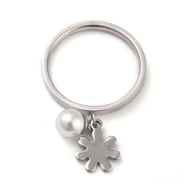 PandaHall Dual-use Items, 304 Stainless Steel Finger Rings or Pendants, with Plastic Round Beads, Flower, White, Stainless Steel Color, US...
PandaHall Dual-use Items, 304 Stainless Steel Finger Rings or Pendants, with Plastic Round Beads, Flower, White, Stainless Steel Color, US...