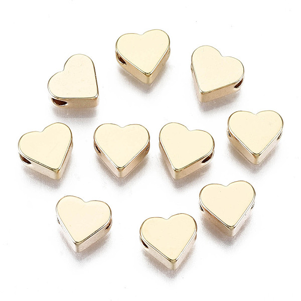 PandaHall Brass Beads, Nickel Free, Real 18K Gold Plated, Heart, Golden, 6x7x3mm, Hole: 1mm Brass Heart
PandaHall Brass Beads, Nickel Free, Real 18K Gold Plated, Heart, Golden, 6x7x3mm, Hole: 1mm Brass Heart