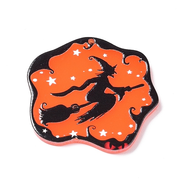 PandaHall Halloween Theme Opaque Printed Acrylic Pendants, Flower Charms, Coral, 36x37x2mm, Hole: 1.6mm Acrylic Witch Red
PandaHall Halloween Theme Opaque Printed Acrylic Pendants, Flower Charms, Coral, 36x37x2mm, Hole: 1.6mm Acrylic Witch Red