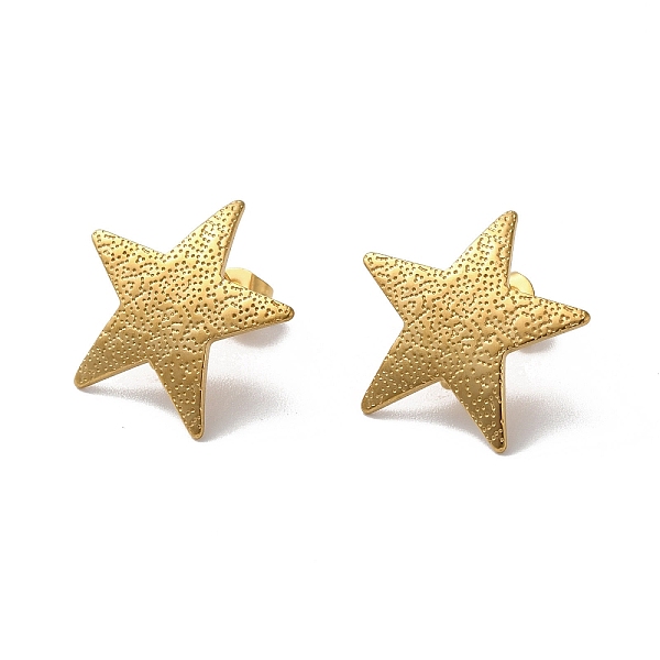 PandaHall 304 Stainless Stud Earring Findings, with Vertical Loops, Golden, Star, 22x22mm, Hole: 2.5mm, Pin: 0.8mm 304 Stainless Steel Star
PandaHall 304 Stainless Stud Earring Findings, with Vertical Loops, Golden, Star, 22x22mm, Hole: 2.5mm, Pin: 0.8mm 304 Stainless Steel Star