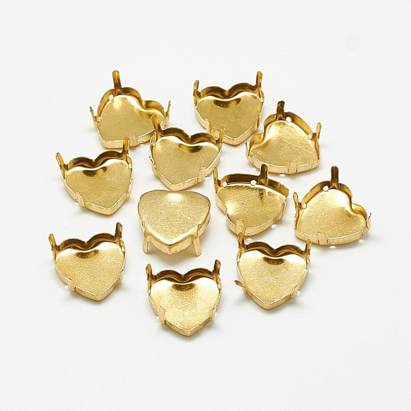PandaHall 201 Stainless Steel Sew on Prong Settings, Claw Settings for Pointed Back Rhinestone, Heart, Golden, Fit for 12x12mm Heart...
PandaHall 201 Stainless Steel Sew on Prong Settings, Claw Settings for Pointed Back Rhinestone, Heart, Golden, Fit for 12x12mm Heart...