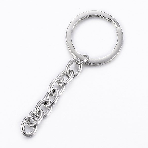 PandaHall Polishing 304 Stainless Steel Split Key Rings, Keychain Clasp Findings, with Extended Chains, Stainless Steel Color, 84mm 304...
PandaHall Polishing 304 Stainless Steel Split Key Rings, Keychain Clasp Findings, with Extended Chains, Stainless Steel Color, 84mm 304...