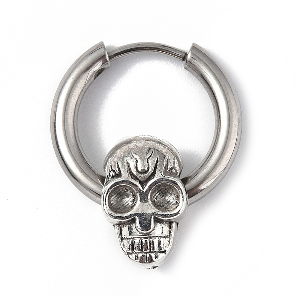 PandaHall 304 Stainless Steel Hoop Earrings Finding, Rhinestone Setting with Zinc Alloy Skull Beads, Antique Silver & Stainless Steel Color...
PandaHall 304 Stainless Steel Hoop Earrings Finding, Rhinestone Setting with Zinc Alloy Skull Beads, Antique Silver & Stainless Steel Color...
