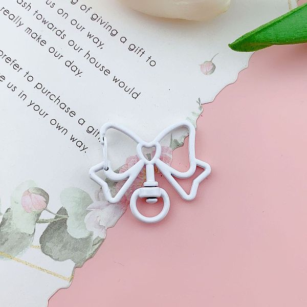 PandaHall Baking Painted Alloy Spring Gate Ring, Bowknot, White, 39x33mm Alloy Bowknot White
PandaHall Baking Painted Alloy Spring Gate Ring, Bowknot, White, 39x33mm Alloy Bowknot White