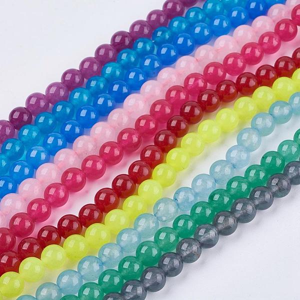 PandaHall Natural White Jade Bead Strands, Dyed, Round, Mixed Color, 8mm, Hole: 1mm, about 48pcs/strand, 14.9 inch White Jade Round..., Multicolor
PandaHall Natural White Jade Bead Strands, Dyed, Round, Mixed Color, 8mm, Hole: 1mm, about 48pcs/strand, 14.9 inch White Jade Round..., Multicolor