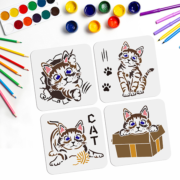 PandaHall 4Pcs 4 Styles PET Hollow Out Drawing Painting Stencils, for DIY Scrapbook, Photo Album, Cat Shape, 200x200mm, 4pcs/set Plastic Cat...
PandaHall 4Pcs 4 Styles PET Hollow Out Drawing Painting Stencils, for DIY Scrapbook, Photo Album, Cat Shape, 200x200mm, 4pcs/set Plastic Cat...