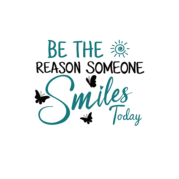 PandaHall PVC Wall Stickers, for Home Living Room Bedroom Decoration, Maxim, Word Be The Smiles Today, Sky Blue, 28x35cm Plastic Word
PandaHall PVC Wall Stickers, for Home Living Room Bedroom Decoration, Maxim, Word Be The Smiles Today, Sky Blue, 28x35cm Plastic Word