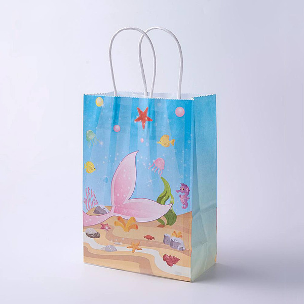 PandaHall kraft Paper Bags, with Handles, Gift Bags, Shopping Bags, Ocean Theme, Rectangle, Light Sky Blue, 21x15x8cm Paper Other Animal...
PandaHall kraft Paper Bags, with Handles, Gift Bags, Shopping Bags, Ocean Theme, Rectangle, Light Sky Blue, 21x15x8cm Paper Other Animal...