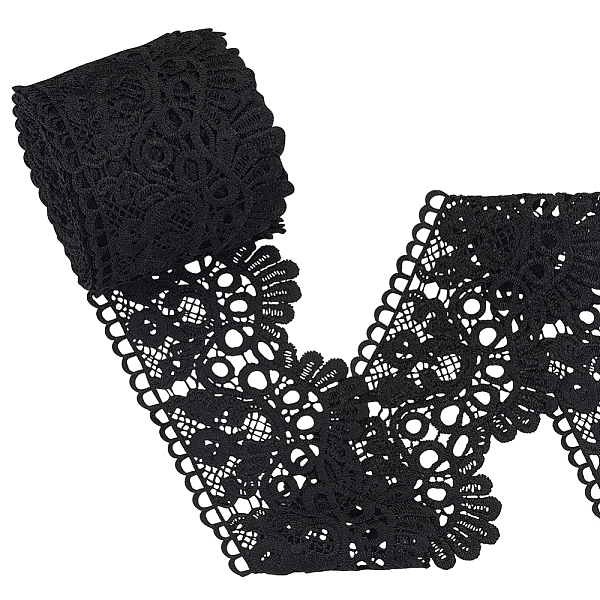 PandaHall FINGERINSPIRE 7~7.5 Yards Flat Milk Fiber Lace Trim, Flower Lace Ribbon, Clothing Accessories, Black, 3-1/2 inch(90mm) Fibre...
PandaHall FINGERINSPIRE 7~7.5 Yards Flat Milk Fiber Lace Trim, Flower Lace Ribbon, Clothing Accessories, Black, 3-1/2 inch(90mm) Fibre...