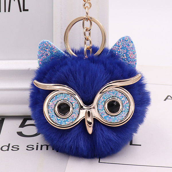 PandaHall Pom Pom Ball Keychain, with KC Gold Tone Plated Alloy Lobster Claw Clasps, Iron Key Ring and Chain, Owl, Royal Blue, 12cm Alloy...
PandaHall Pom Pom Ball Keychain, with KC Gold Tone Plated Alloy Lobster Claw Clasps, Iron Key Ring and Chain, Owl, Royal Blue, 12cm Alloy...