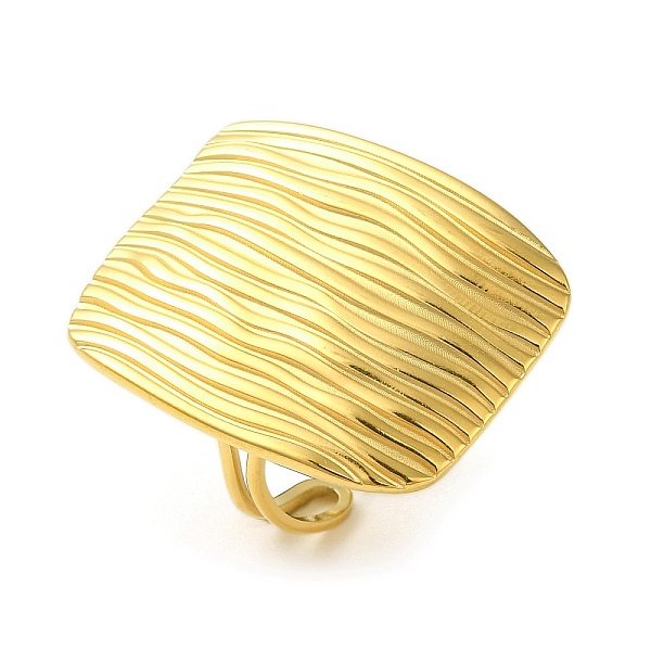 PandaHall Ion Plating(IP) 304 Stainless Steel Rectangle Open Cuff Ring for Women, Real 18K Gold Plated, Adjustable 304 Stainless Steel...
PandaHall Ion Plating(IP) 304 Stainless Steel Rectangle Open Cuff Ring for Women, Real 18K Gold Plated, Adjustable 304 Stainless Steel...