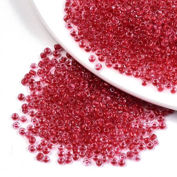 PandaHall 6/0 Glass Seed Beads, Transparent Inside Colours, Round Hole, Round, Crimson, 6/0, 4~5x2.5~4.5mm, Hole: 1.2mm, about 500pcs/50g..., Pink
PandaHall 6/0 Glass Seed Beads, Transparent Inside Colours, Round Hole, Round, Crimson, 6/0, 4~5x2.5~4.5mm, Hole: 1.2mm, about 500pcs/50g..., Pink