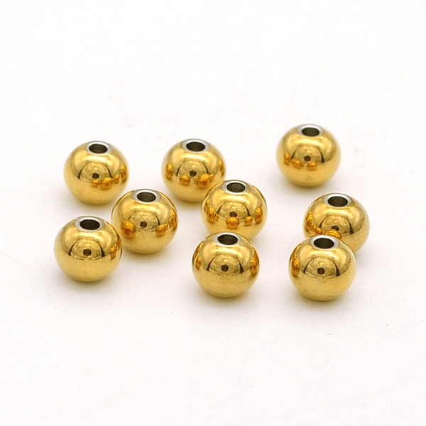 PandaHall 201 Stainless Steel Beads, Round, Golden, 4x3mm, Hole: 1.2mm 201 Stainless Steel Round
PandaHall 201 Stainless Steel Beads, Round, Golden, 4x3mm, Hole: 1.2mm 201 Stainless Steel Round