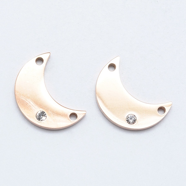 PandaHall 316 Surgical Stainless Steel Micro Pave Cubic Zirconia Links connectors, Moon, Clear, Rose Gold, 15x10.5x2mm, Hole: 1mm 316...
PandaHall 316 Surgical Stainless Steel Micro Pave Cubic Zirconia Links connectors, Moon, Clear, Rose Gold, 15x10.5x2mm, Hole: 1mm 316...