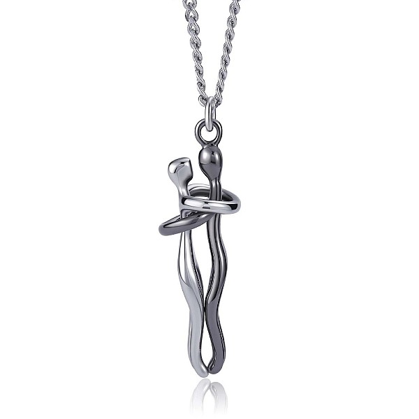 PandaHall Hug Jewelry, Brass Embrace Couple Pendant Necklace with 316 Surgical Stainless Steel Chains for Valentine's Day, Gunmetal &...
PandaHall Hug Jewelry, Brass Embrace Couple Pendant Necklace with 316 Surgical Stainless Steel Chains for Valentine's Day, Gunmetal &...