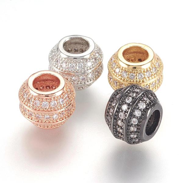 PandaHall Brass Micro Pave Cubic Zirconia European Beads, Large Hole Beads, Rondelle, Mixed Color, 8.5x7mm, Hole: 4mm Brass+Cubic Zirconia...
PandaHall Brass Micro Pave Cubic Zirconia European Beads, Large Hole Beads, Rondelle, Mixed Color, 8.5x7mm, Hole: 4mm Brass+Cubic Zirconia...