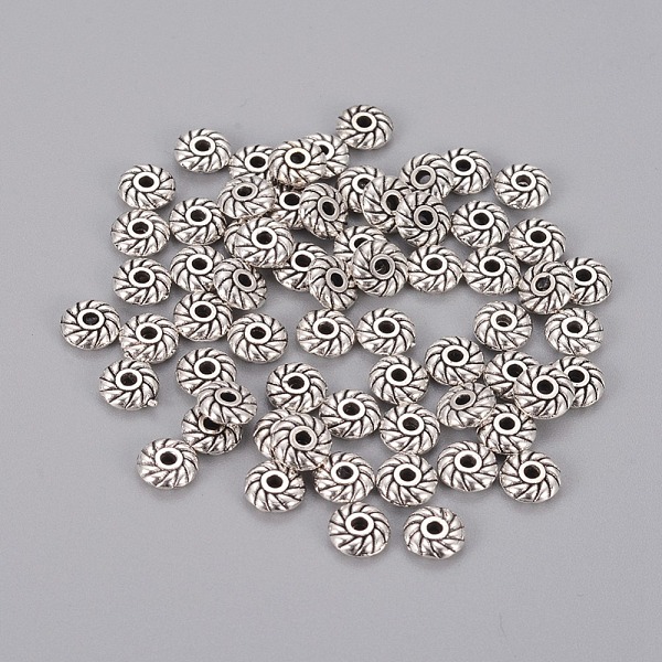 PandaHall Tibetan Style Alloy Spacer Beads, Flat Round, Cadmium Free & Nickel Free & Lead Free, Antique Silver, 6x6x2mm, Hole: 1mm Alloy...
PandaHall Tibetan Style Alloy Spacer Beads, Flat Round, Cadmium Free & Nickel Free & Lead Free, Antique Silver, 6x6x2mm, Hole: 1mm Alloy...