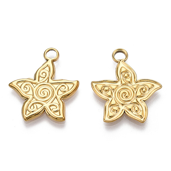 PandaHall Ion Plating(IP) 304 Stainless Steel Pendants, Flower Charm, Real 18K Gold Plated, 21.5x18.5x2mm, Hole: 2.5mm 304 Stainless Steel...
PandaHall Ion Plating(IP) 304 Stainless Steel Pendants, Flower Charm, Real 18K Gold Plated, 21.5x18.5x2mm, Hole: 2.5mm 304 Stainless Steel...