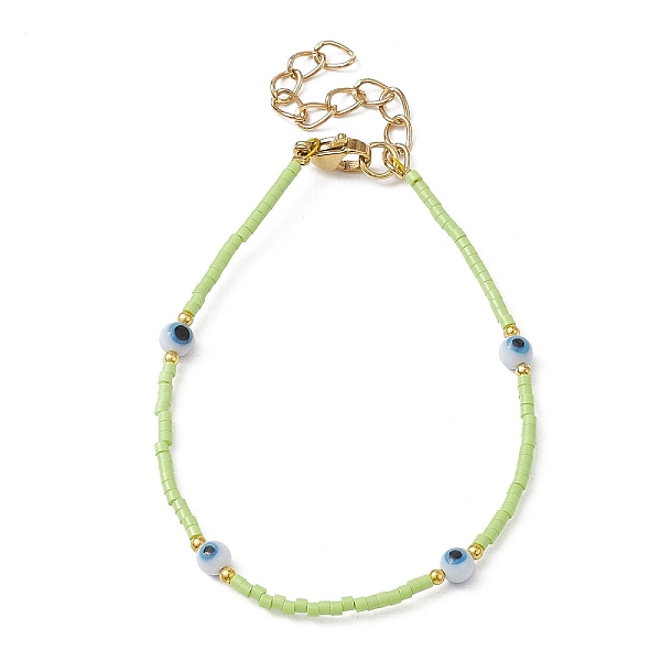 PandaHall Evil Eye Lampwork & Glass Seed Beaded Bracelet with Real 18K Gold Plated 304 Stainless Steel Clasps, Light Green, 6-3/4 inch...
PandaHall Evil Eye Lampwork & Glass Seed Beaded Bracelet with Real 18K Gold Plated 304 Stainless Steel Clasps, Light Green, 6-3/4 inch...