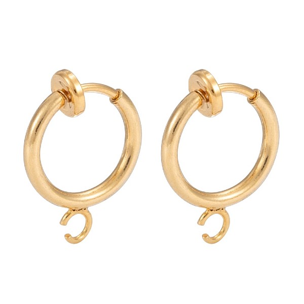 PandaHall Brass Clip-on Hoop Earring Findings, for Non-pierced Ears, Lead Free & Cadmium Free, Real 18K Gold Plated, 15.5x11x1.5~4.5mm, Hole...
PandaHall Brass Clip-on Hoop Earring Findings, for Non-pierced Ears, Lead Free & Cadmium Free, Real 18K Gold Plated, 15.5x11x1.5~4.5mm, Hole...