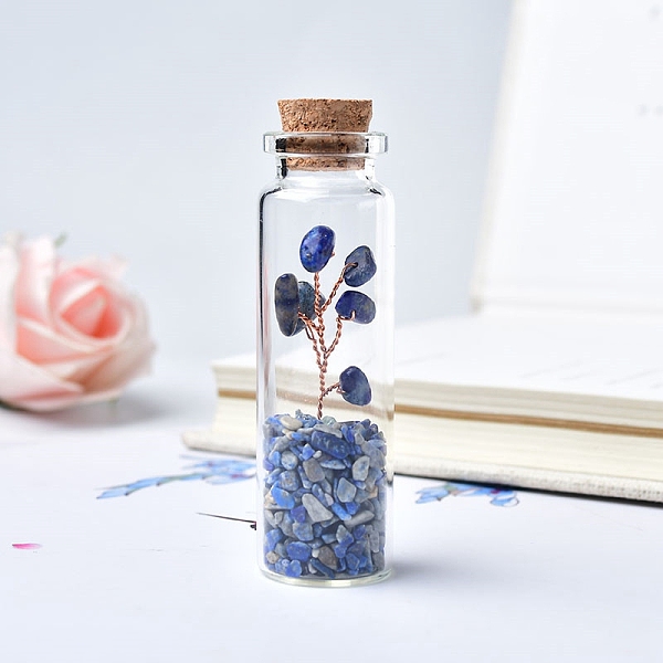 PandaHall Glass Wishing Bottles, Copper Wire Reiki Natural Lapis Lazuli Drift Chip Beads inside for DIY Jewelry Making Home Decoration...
PandaHall Glass Wishing Bottles, Copper Wire Reiki Natural Lapis Lazuli Drift Chip Beads inside for DIY Jewelry Making Home Decoration...