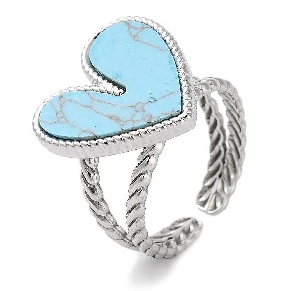 PandaHall 304 Stainless Steel Ring, Adjustable Synthetic Turquoise Rings, Heart, 18x17.5mm, Inner Diameter: Adjustable Synthetic Turquoise...
PandaHall 304 Stainless Steel Ring, Adjustable Synthetic Turquoise Rings, Heart, 18x17.5mm, Inner Diameter: Adjustable Synthetic Turquoise...