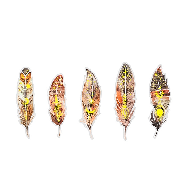 PandaHall 10Pcs Hot Stamping PET Self Adhesive Feather Stickers, Waterproof Feather Decals, for Diary, Album, Notebook, DIY Arts and Crafts..., Orange
PandaHall 10Pcs Hot Stamping PET Self Adhesive Feather Stickers, Waterproof Feather Decals, for Diary, Album, Notebook, DIY Arts and Crafts..., Orange