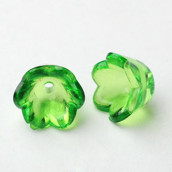 PandaHall Transparent Acrylic Beads, Flower Cap, Green, Dyed, about 10mm wide, 6mm thick, hole:1.5mm Acrylic Flower Green
PandaHall Transparent Acrylic Beads, Flower Cap, Green, Dyed, about 10mm wide, 6mm thick, hole:1.5mm Acrylic Flower Green