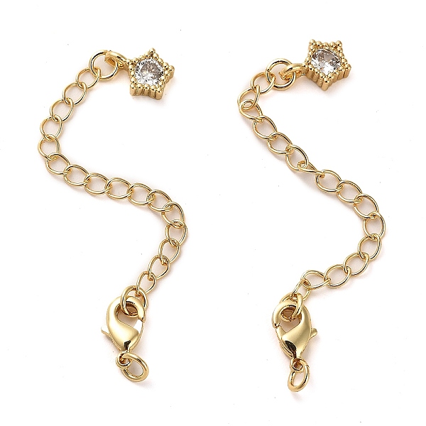 PandaHall Brass Curb Chain Extender, End Chains with Lobster Clasp and Cubic Zirconia Star Drop, Real 18K Gold Plated, 74mm Brass+Cubic...
PandaHall Brass Curb Chain Extender, End Chains with Lobster Clasp and Cubic Zirconia Star Drop, Real 18K Gold Plated, 74mm Brass+Cubic...