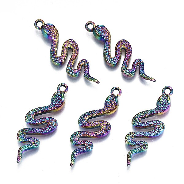 PandaHall Alloy Pendants, Cadmium Free & Lead Free, Snake, Rainbow Color, 41x14x5mm, Hole: 2mm Alloy Snake
PandaHall Alloy Pendants, Cadmium Free & Lead Free, Snake, Rainbow Color, 41x14x5mm, Hole: 2mm Alloy Snake