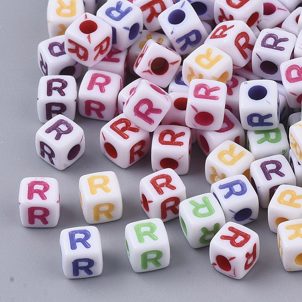 PandaHall White Opaque Acrylic Beads, Horizontal Hole, Cube with Mixed Color Letter, Letter.R, 5x5x5mm, Hole: 2mm, about 5000pcs/500g..., Multicolor
PandaHall White Opaque Acrylic Beads, Horizontal Hole, Cube with Mixed Color Letter, Letter.R, 5x5x5mm, Hole: 2mm, about 5000pcs/500g..., Multicolor