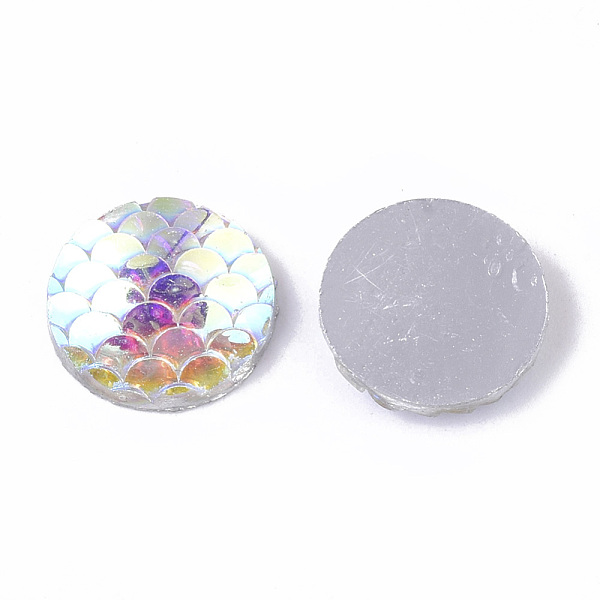 PandaHall Resin Cabochons, AB-Color, Flat Round with Mermaid Fish Scale, Clear AB, 12x3mm Resin Flat Round White
PandaHall Resin Cabochons, AB-Color, Flat Round with Mermaid Fish Scale, Clear AB, 12x3mm Resin Flat Round White