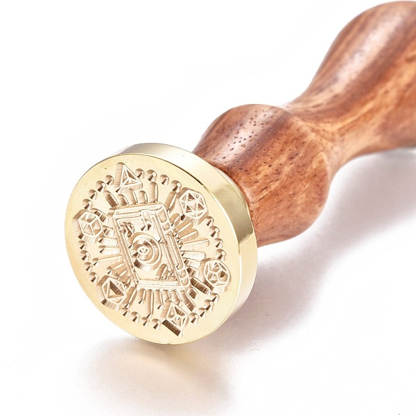 PandaHall Brass Wax Seal Stamp, with Wooden Handle, for Post Decoration, DIY Card Making, Magic Themed Pattern, Golden, 90x26mm Brass Others
PandaHall Brass Wax Seal Stamp, with Wooden Handle, for Post Decoration, DIY Card Making, Magic Themed Pattern, Golden, 90x26mm Brass Others