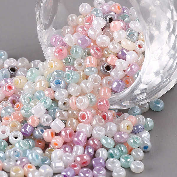 PandaHall Glass Seed Beads, Ceylon, Round, Mixed Color, 3mm, Hole: 1mm, about 10000pcs/pound Glass Multicolor
PandaHall Glass Seed Beads, Ceylon, Round, Mixed Color, 3mm, Hole: 1mm, about 10000pcs/pound Glass Multicolor