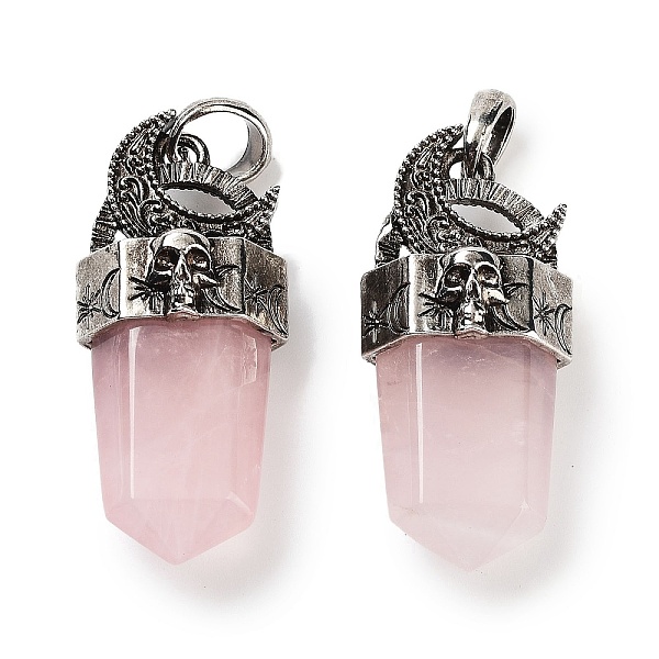 PandaHall Natural Rose Quartz Faceted Sword Pendants, Rack Plating Antique Silver Plated Alloy Moon Charms, Cadmium Free & Lead Free...
PandaHall Natural Rose Quartz Faceted Sword Pendants, Rack Plating Antique Silver Plated Alloy Moon Charms, Cadmium Free & Lead Free...