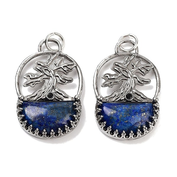 PandaHall Natural Lapis Lazuli Bag Pendants, Rack Plating Antique Silver Plated Brass Tree Charms, Cadmium Free & Lead Free, 41x26x6mm, Hole...
PandaHall Natural Lapis Lazuli Bag Pendants, Rack Plating Antique Silver Plated Brass Tree Charms, Cadmium Free & Lead Free, 41x26x6mm, Hole...