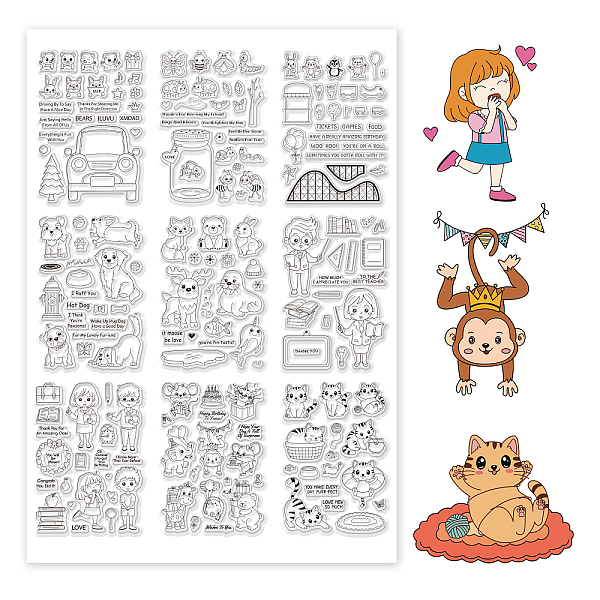 PandaHall GLOBLELAND 9 Sheets Animals Theme Clear Stamps Teachers' Day Birthday Valentine's Day Silicone Stamp Cards for Card Making and DIY...
PandaHall GLOBLELAND 9 Sheets Animals Theme Clear Stamps Teachers' Day Birthday Valentine's Day Silicone Stamp Cards for Card Making and DIY...