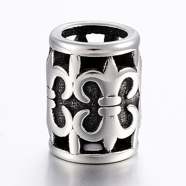 PandaHall 304 Stainless Steel Bead Enamel Settings, Large Hole Beads, Column with Fleur De Lis, Antique Silver, 12x9mm, Hole: 6mm 304...
PandaHall 304 Stainless Steel Bead Enamel Settings, Large Hole Beads, Column with Fleur De Lis, Antique Silver, 12x9mm, Hole: 6mm 304...
