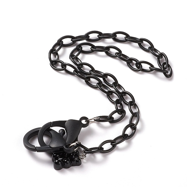 PandaHall Personalized ABS Plastic Cable Chain Necklaces, Eyeglass Chains, Handbag Chains, with Plastic Lobster Claw Clasps and Resin Bear..., Black
PandaHall Personalized ABS Plastic Cable Chain Necklaces, Eyeglass Chains, Handbag Chains, with Plastic Lobster Claw Clasps and Resin Bear..., Black