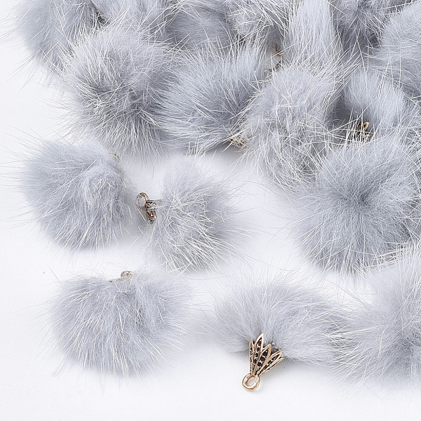 PandaHall Faux Mink Fur Tassel Pendant Decorations, with Alloy Findings, Antique Golden, Light Grey, 20~30x28~30mm, Hole: 1.8mm Fibre Others..., Gray
PandaHall Faux Mink Fur Tassel Pendant Decorations, with Alloy Findings, Antique Golden, Light Grey, 20~30x28~30mm, Hole: 1.8mm Fibre Others..., Gray
